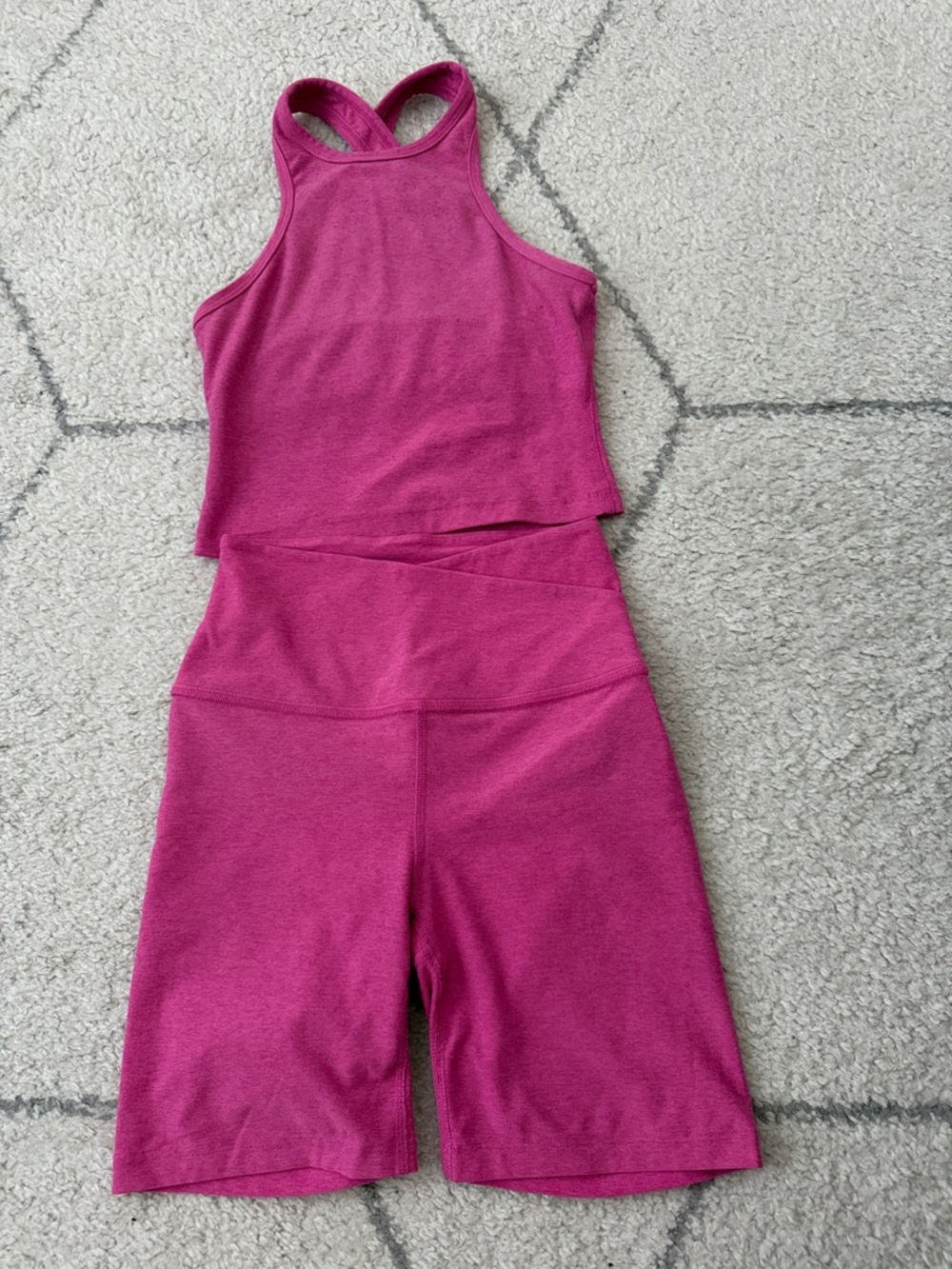 Beyond Yoga High-Rise Biker Shorts & Tank SET